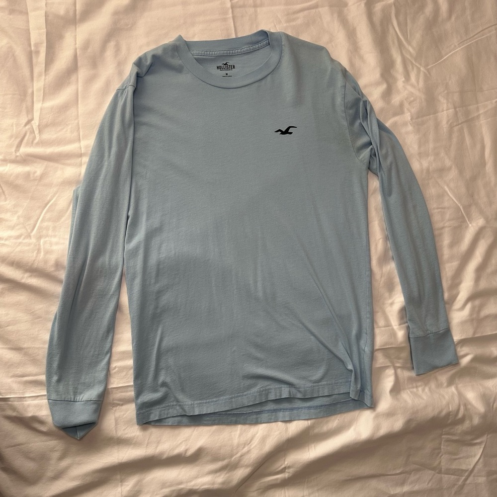 Hollister Blue Long Sleeve Tee Classic Design